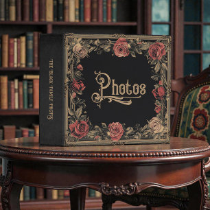 Old Victorian Gold Frame Photo Album Binder