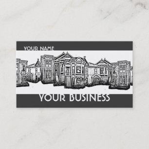 Old victorian homes real estate custom cards