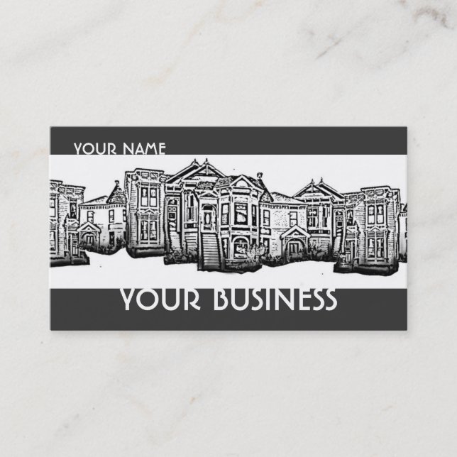 Old victorian homes real estate custom cards (Front)