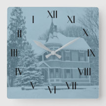 Old Victorian House Backward Clock
