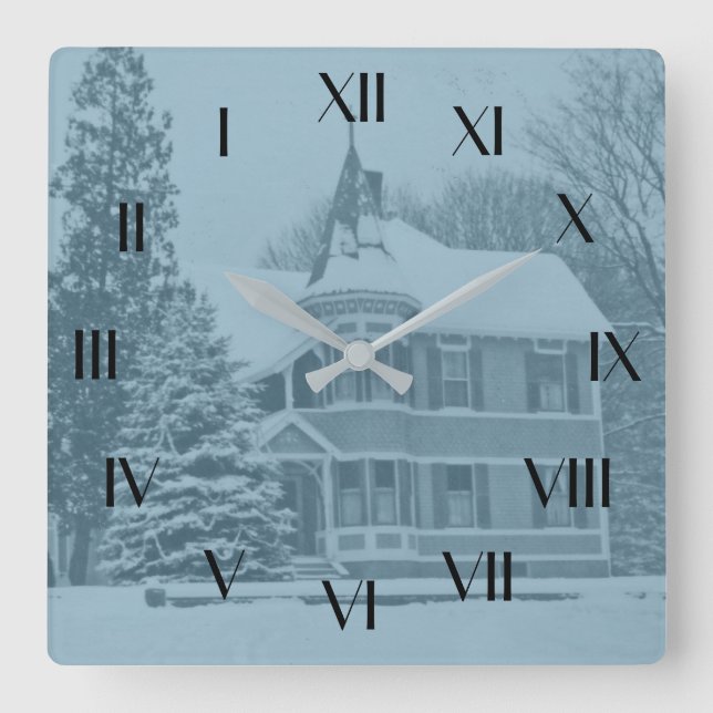 Old Victorian House  Backward Clock (Front)
