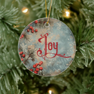 Old Victorian Rustic Family Personalized Ceramic Ornament