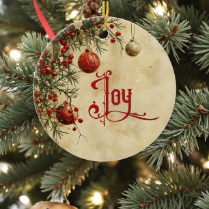 Old Victorian Rustic Family Personalized Ceramic Ornament