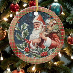 Old Victorian Rustic Family Personalized Ceramic Ornament