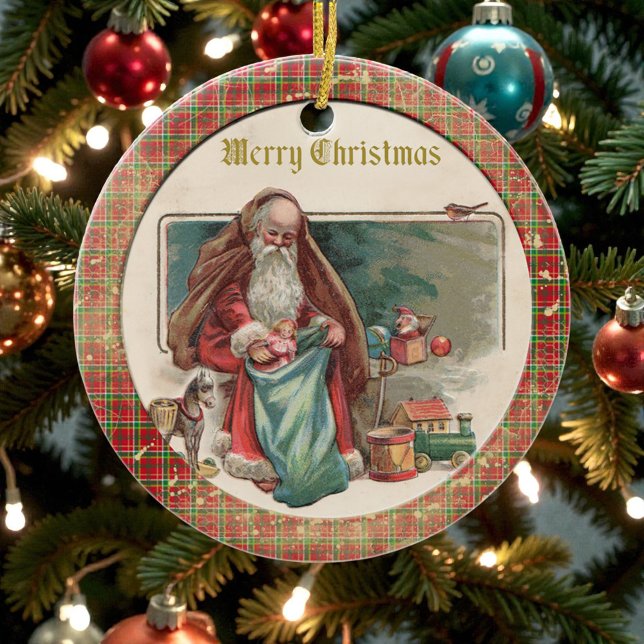 Old Victorian Rustic Family Personalized Ceramic Ornament (Creator Uploaded)