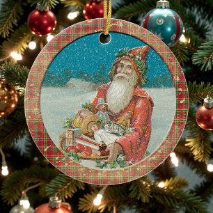 Old Victorian Rustic Family Personalized Ceramic Ornament