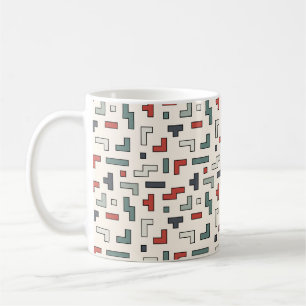 Old video game square seamless pattern,background  coffee mug
