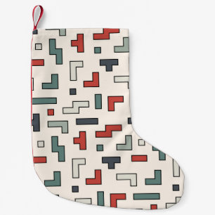 Old video game square seamless pattern,background small christmas stocking