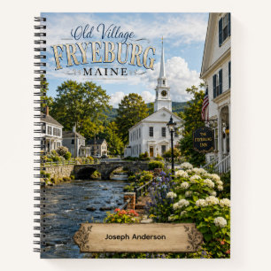 Old Village Fryeburg Maine Personalized Notebook