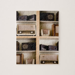 Old Vintage 1950's Radios on Shelves Jigsaw Puzzle