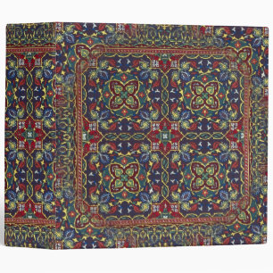 Old Vintage Antique Colourful Tapestry Binder
