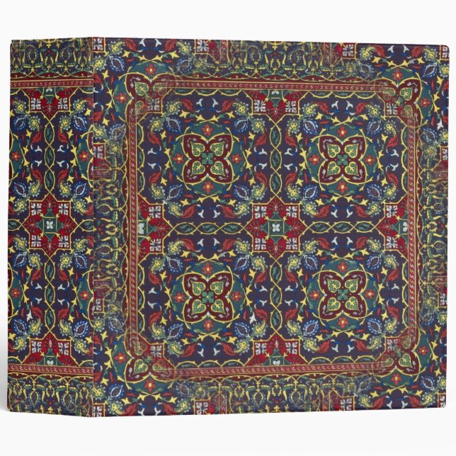 Old Vintage Antique Colourful Tapestry Binder (Front/Spine)