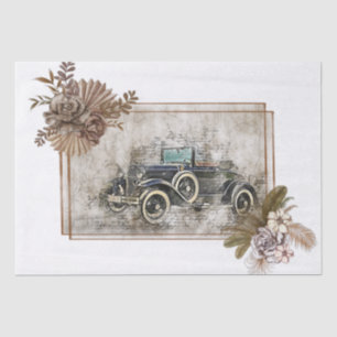 Old Vintage Classic Boho Car Decoupage Tissue Paper