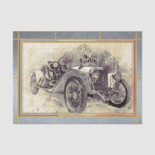 Old Vintage Classic Car Decoupage Tissue Paper