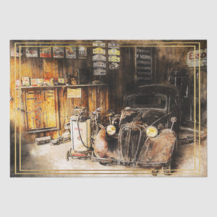 Old Vintage Classic Car Decoupage Tissue Paper