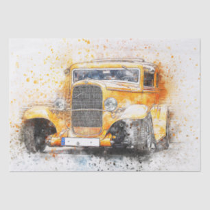 Old Vintage Classic Car Decoupage Tissue Paper