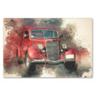 Old Vintage Classic Car Decoupage