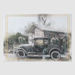 Old Vintage Classic Car Decoupage Tissue Paper
