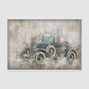 Old Vintage Classic Car Decoupage Tissue Paper