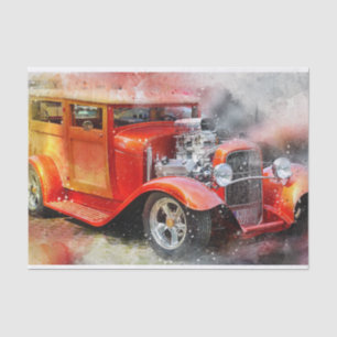 Old Vintage Classic Car Decoupage Tissue Paper