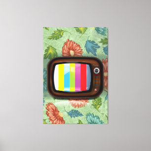 Old Vintage CRT Television Canvas Print
