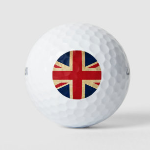 Old Vintage Grunge United Kingdom Flag Union Jack Golf Balls