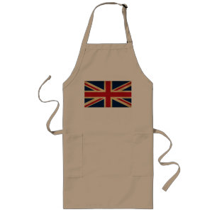 Old Vintage Grunge United Kingdom Flag Union Jack Long Apron