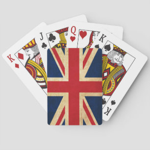Old Vintage Grunge United Kingdom Flag Union Jack Playing Cards