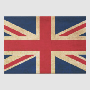 Old Vintage Grunge United Kingdom Flag Union Jack Tissue Paper
