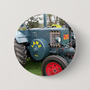 Old vintage Lanz Bulldog tractor farm machinery 2 Inch Round Button