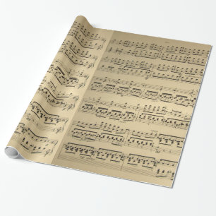 Old vintage Music Sheet Wrapping Paper