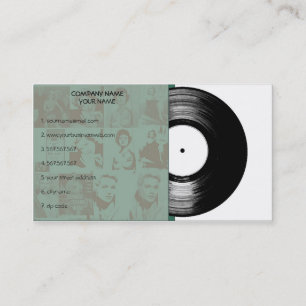 Old Vintage Music Vinyl Business Card