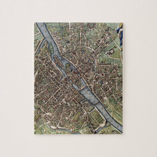 Old Vintage Paris Map shabbychic Jigsaw Puzzle