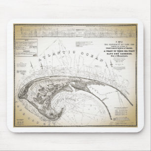 Old Vintage Provincetown Cape Cod Map Mouse Pad