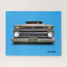 Old Vintage Rat Rod Pickup Truck Zombie Driver