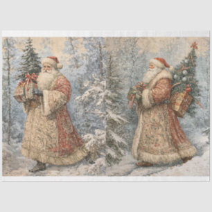 Old Vintage Santas Tissue Paper