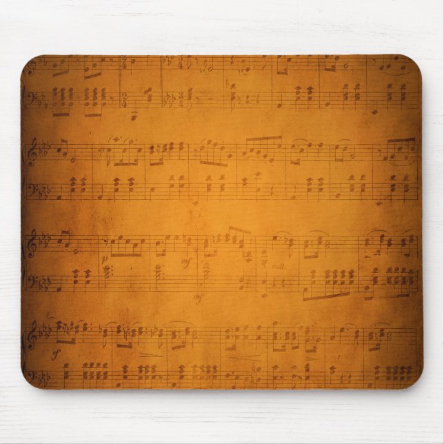 Old vintage sheet music mouse pad (Front)