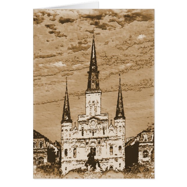 Old Vintage St Louis Cathedral French Quarter (Front)