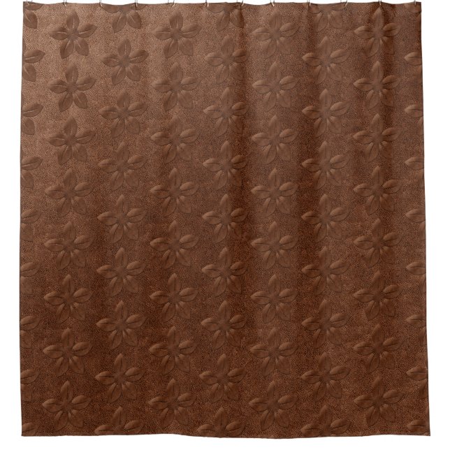 Old Vintage Style Copper Leather Textured Flower (Front)