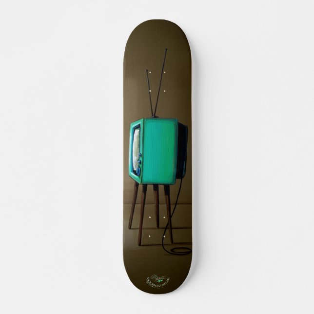 Old Vintage Television Skateboard (Front)
