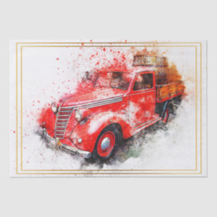 Old Vintage Truck Decoupage Tissue Paper