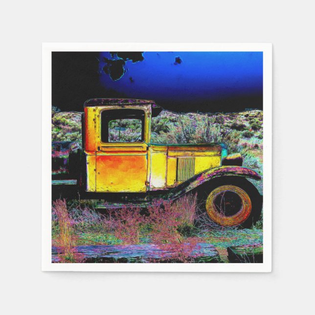 Old Vintage Truck Napkin (Front)