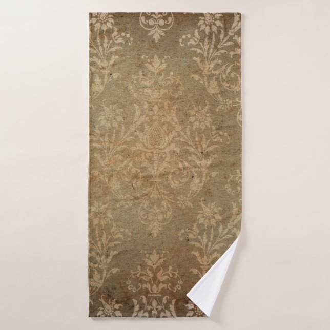 Old vintage wallpaper. grunge backgroundwallpaper, (Serviette de bain)