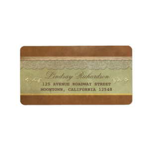old vintage wedding address labels