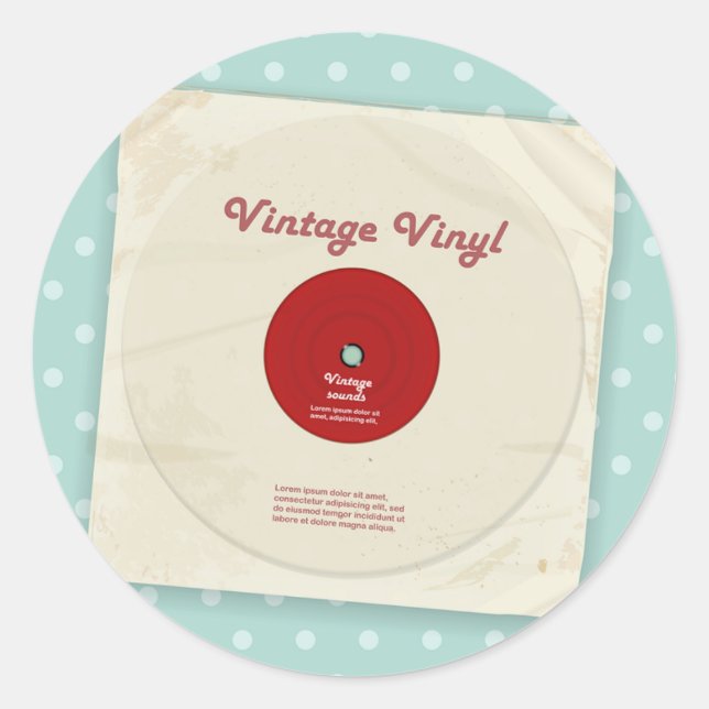 Old Vinyl Record Stickers (Front)