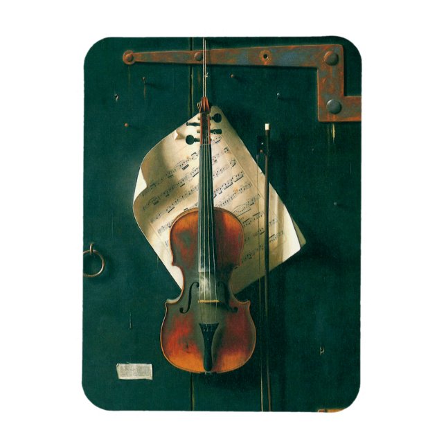 Old Violin Still Life by William Michael Harnett Magnet (Vertical)