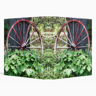 Old Wagon Wheel Trillium Flower Garden  Binder