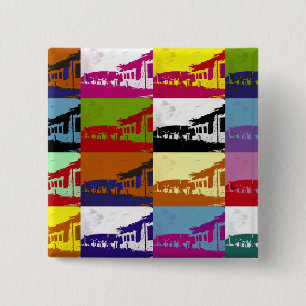 OLD WALES 2 INCH SQUARE BUTTON