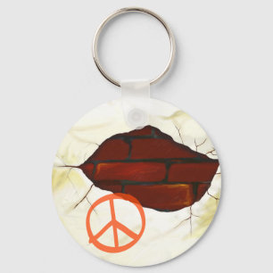 Old wall background, keychain