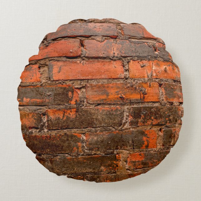Old wall of stone bricksabstract, aged, ancient, a round pillow (Front)